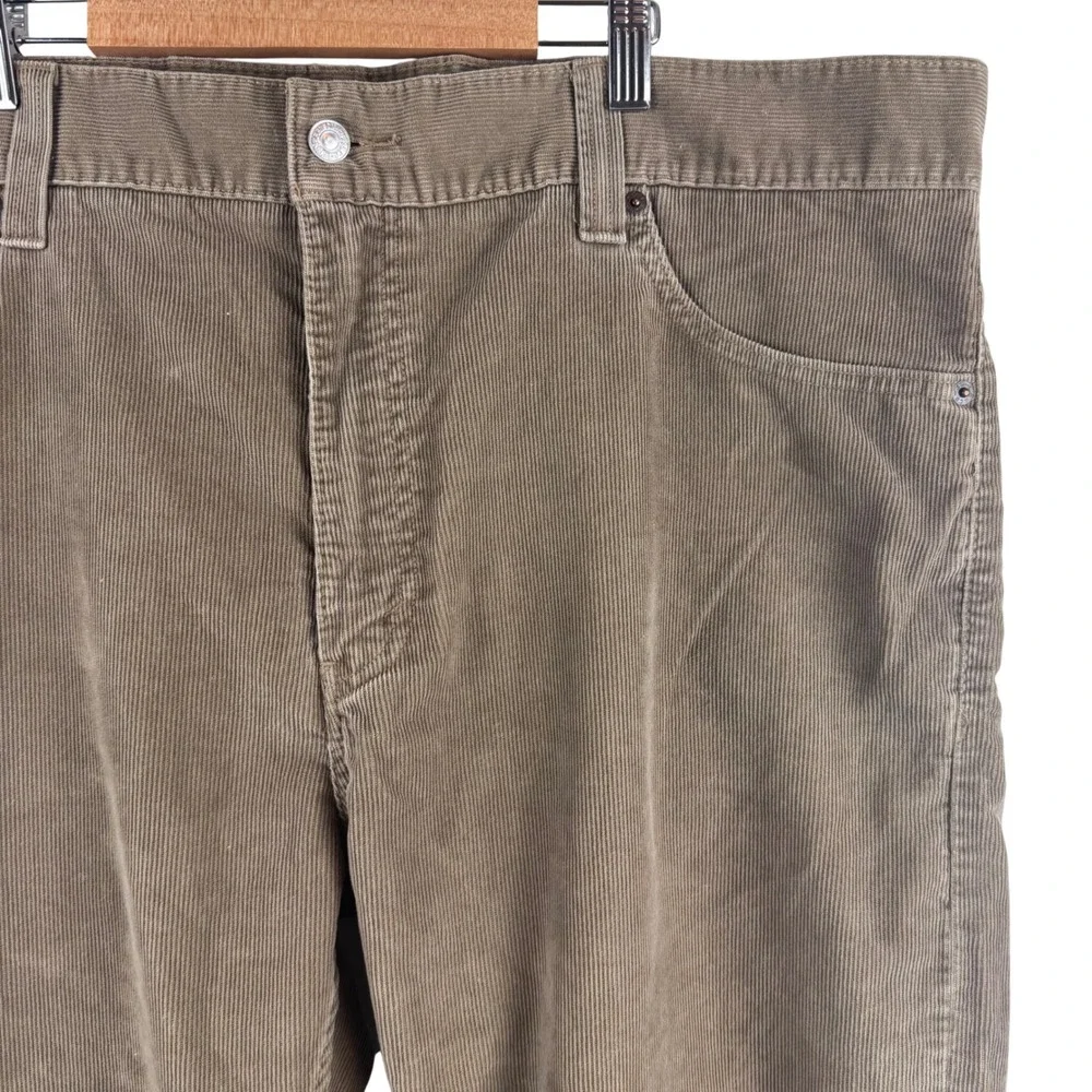 Levis 549 Low Loose Corduroy Pants Mens 42x27 Tan Khaki Baggy Vintage 20549-0003
